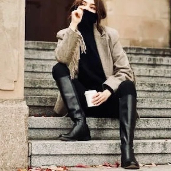 Frye NIB Cara Roper Tall Black Leather Riding Boot Size 6 With Box - Picture 16 of 16